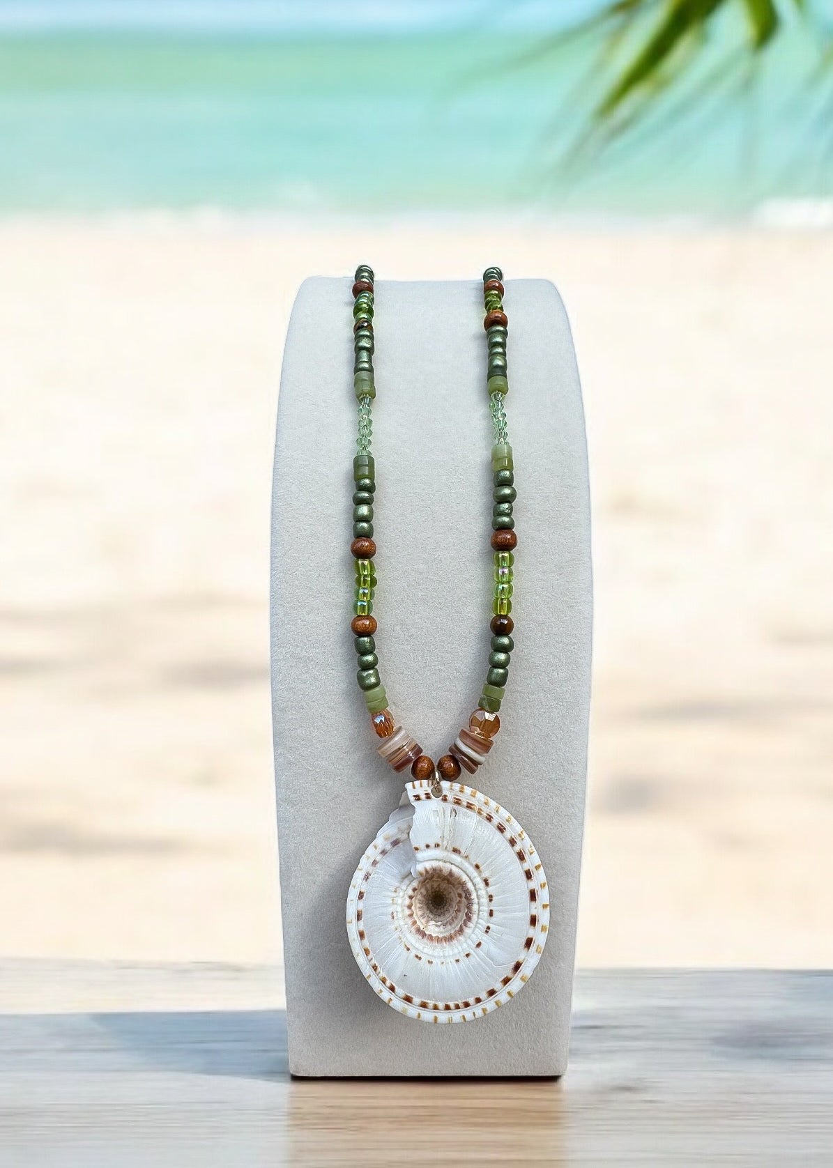 Green Sundial Necklace