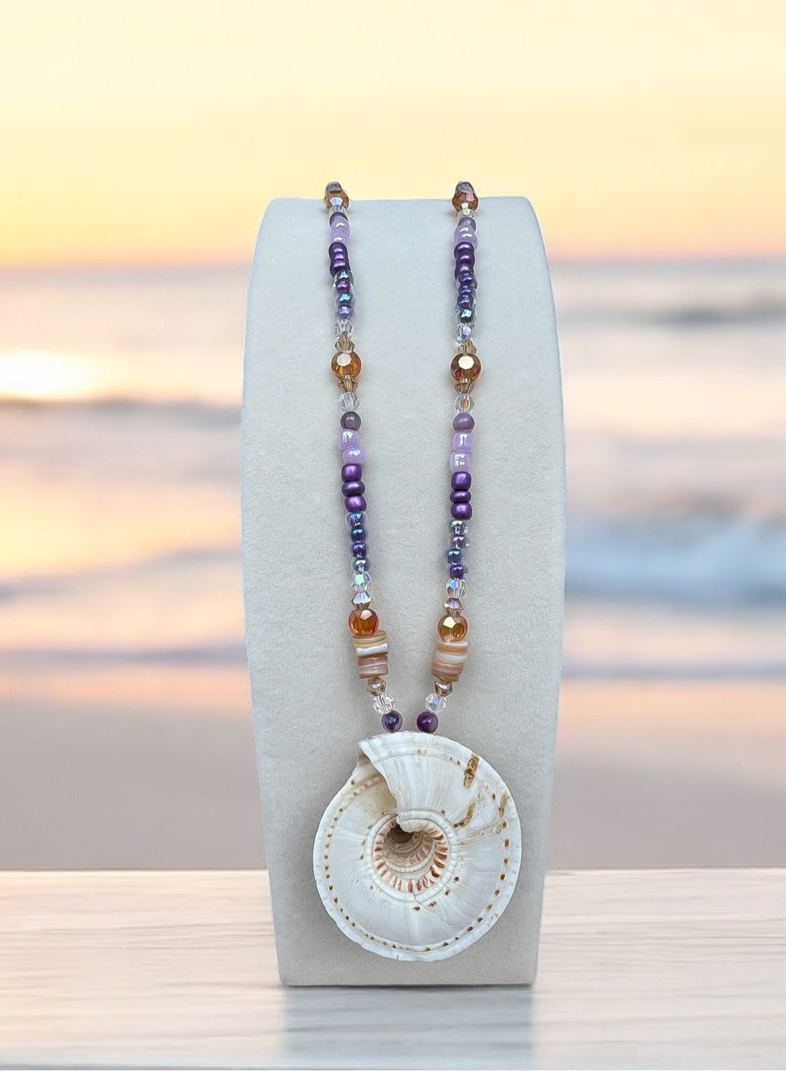 Purple Sundial Necklace